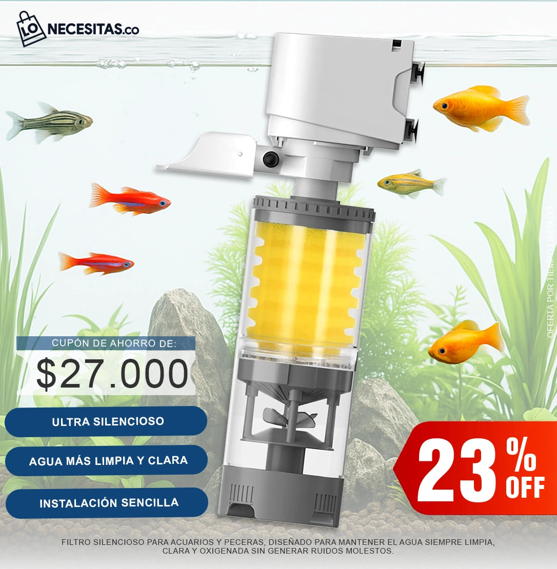 Filtro Silencioso para limpieza de Acuario