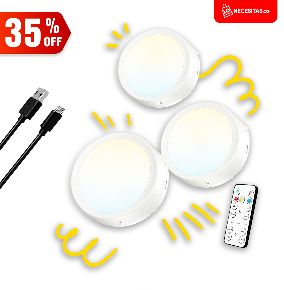 Foco LED portátil USB / viene x 3 unidades + control