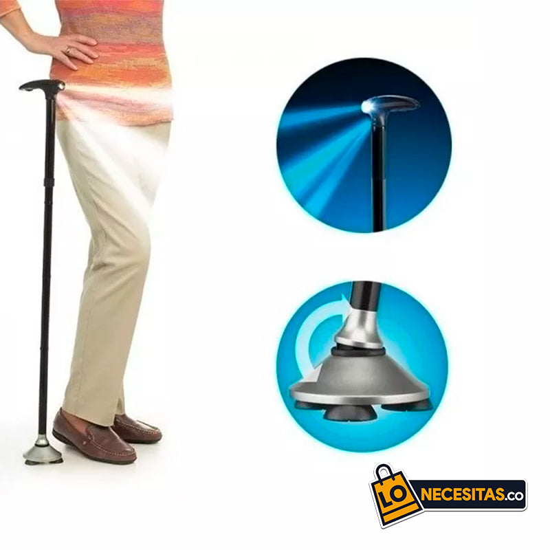 Bastón Plegable Con Linterna- Trusty Cane