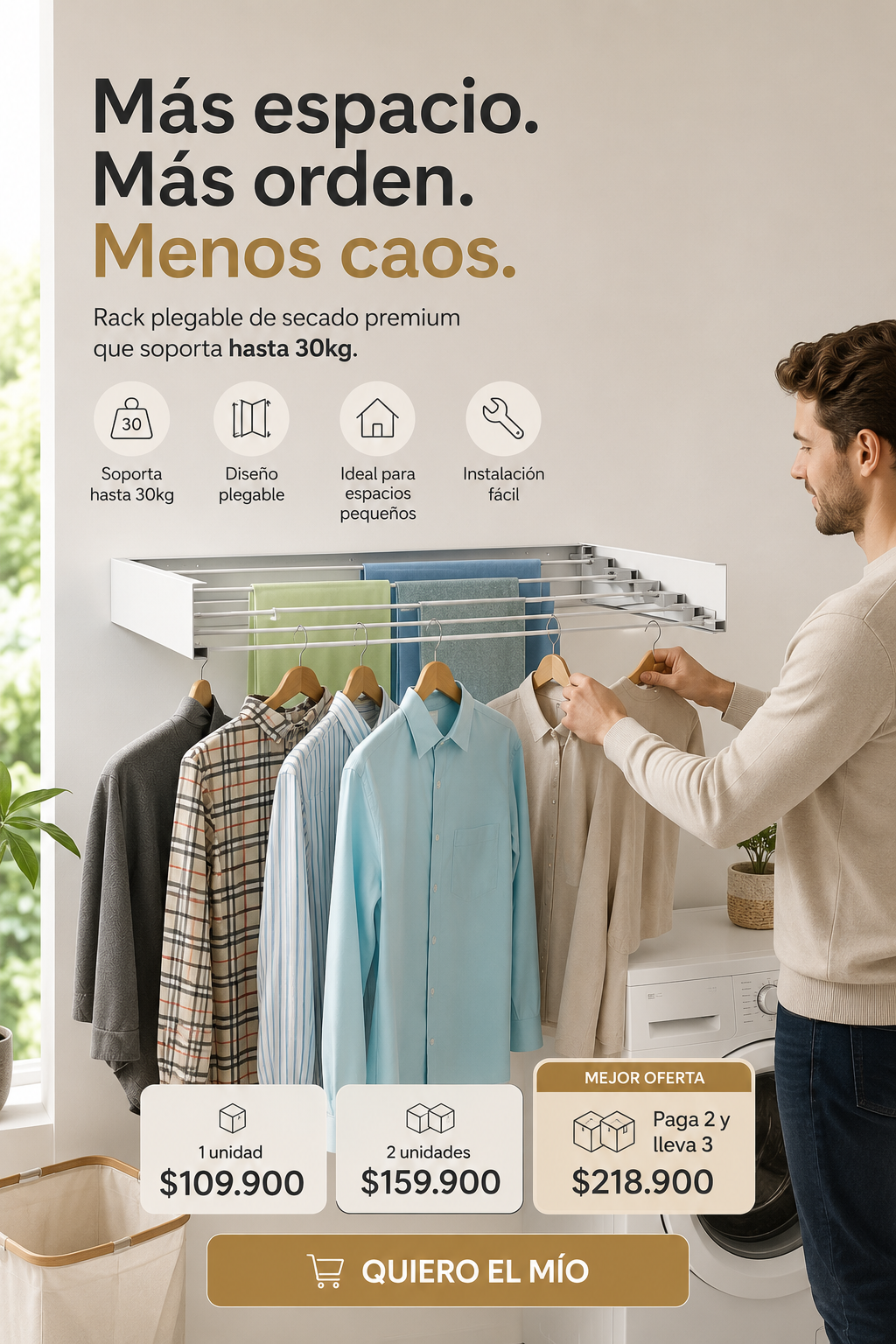 Colgador plegable para ropa