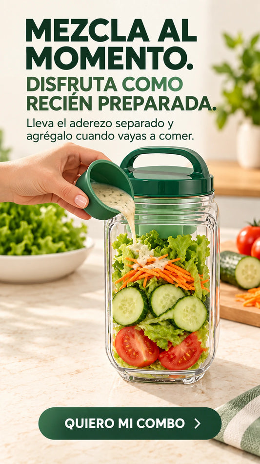 FreshBowl Go | Ensaladera Portátil 3 en 1