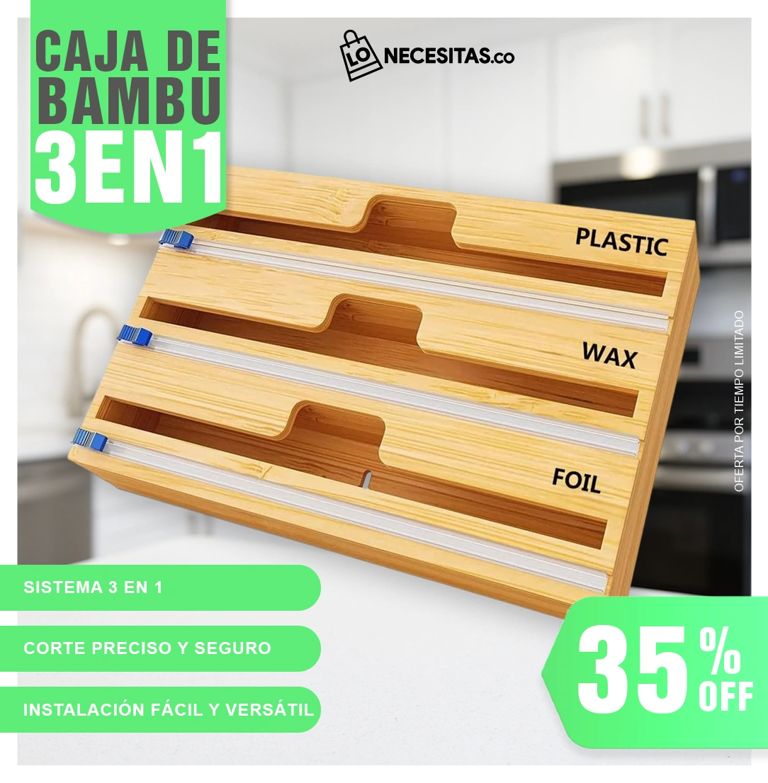CAJA ORGANIZADORA DE BAMBÚ PARA COCINA