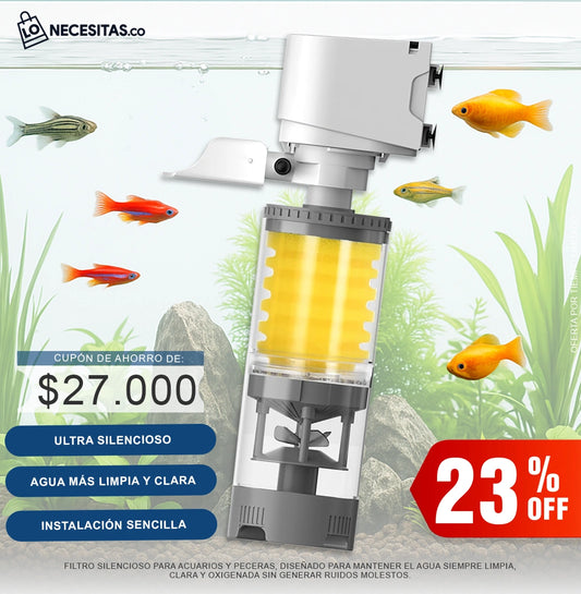 Filtro Silencioso para limpieza de Acuario