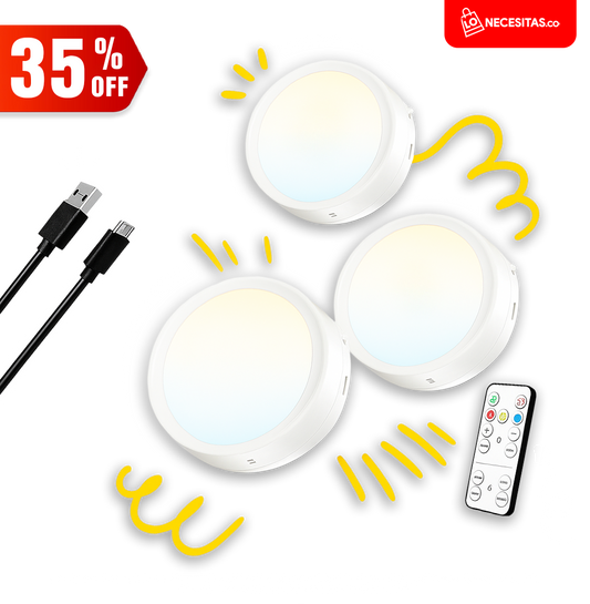 Foco LED portátil USB / viene x 3 unidades + control