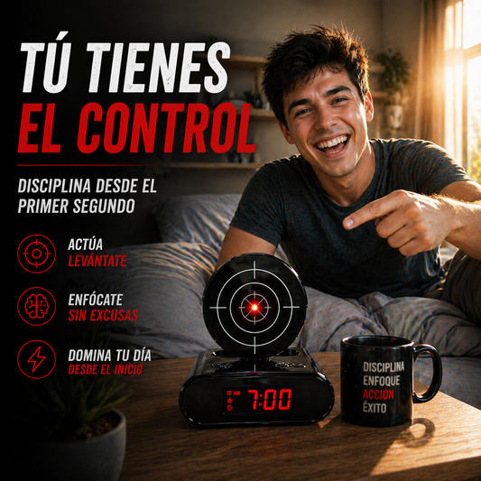 Despertador con tiro al blanco laser