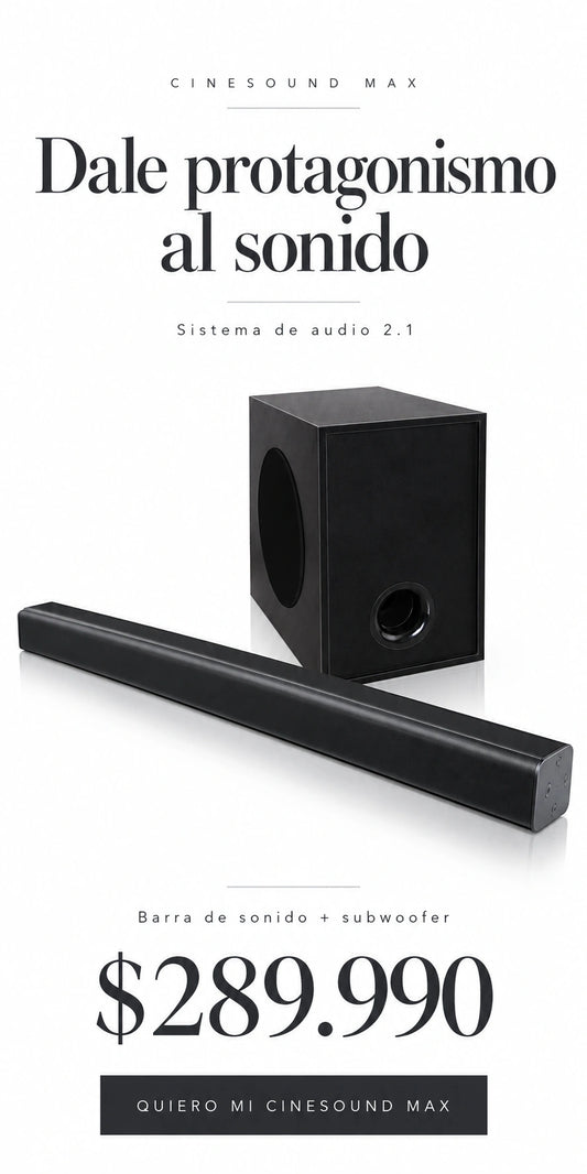 CineSound Max | Sistema de Audio 2.1 / Home Theater