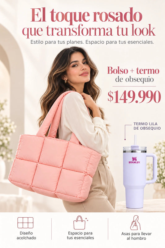 Kit Bolso Aesthetic Multifuncional + termo stanley