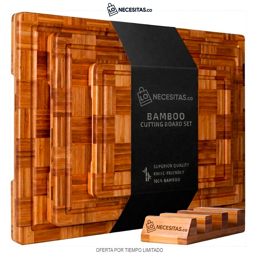 Set tablas de bambú