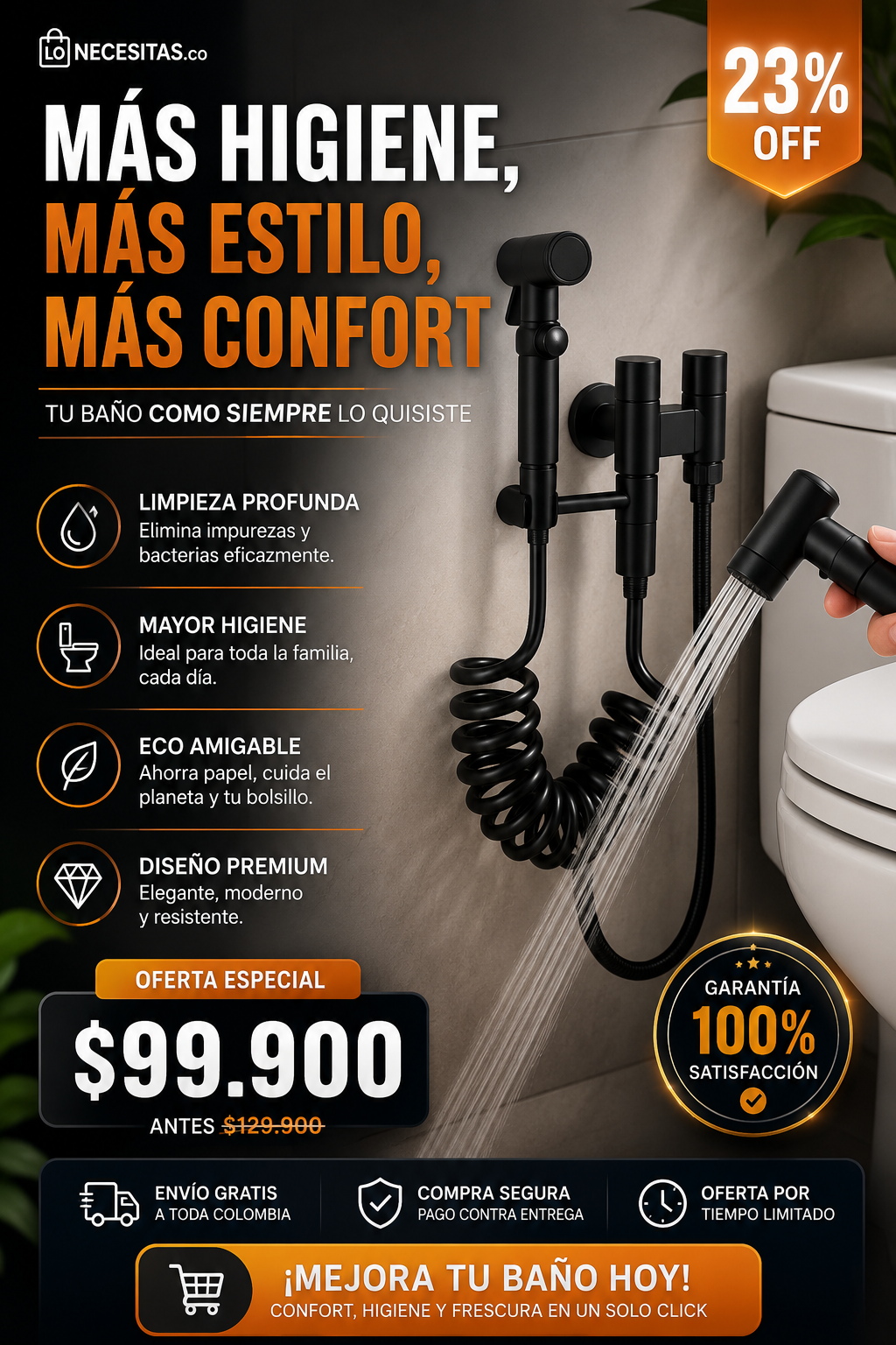 MANGUERA DE LUJO PARA SANITARIO