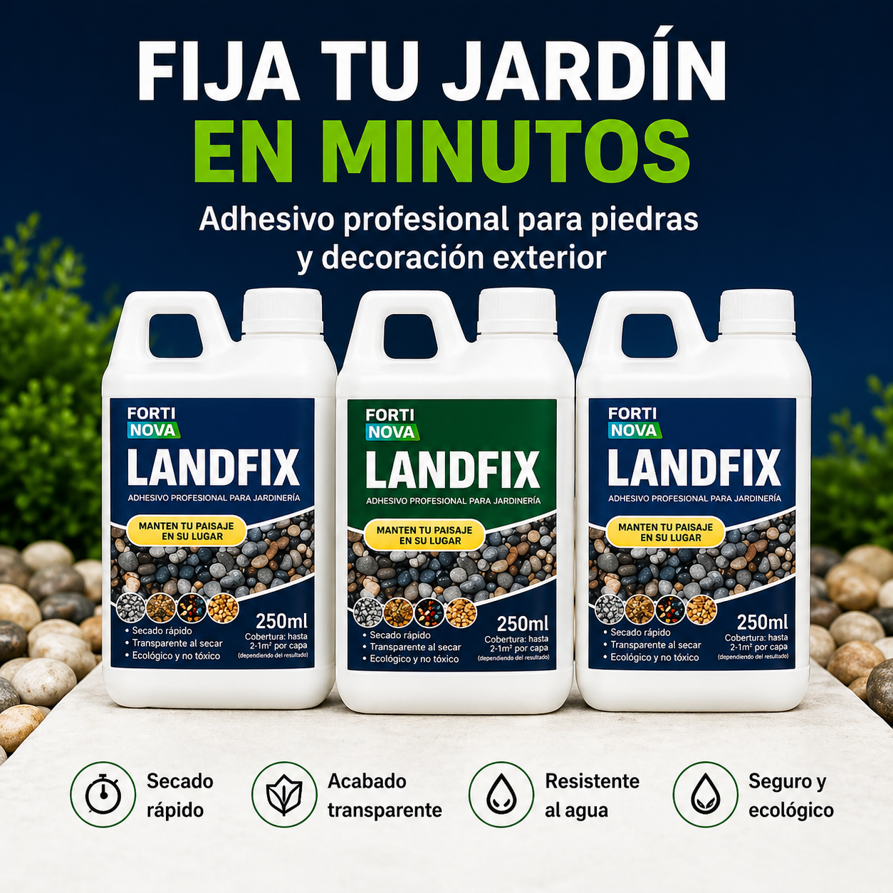 PEGAMENTO PARA JARDINES / PACK X3 BOTELLAS DE 250ML (TOTAL 750ML)