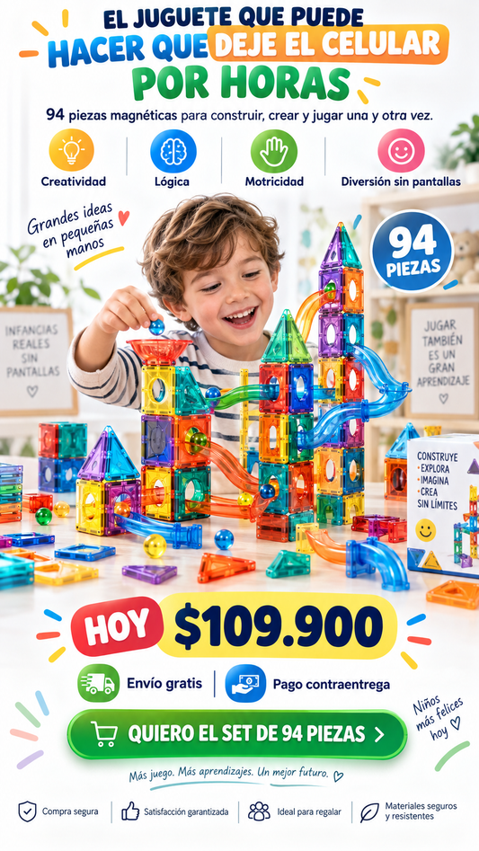 Set De Construcción Tobogán Magnético
