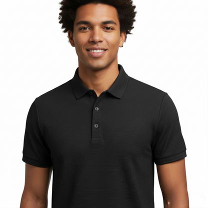 Camisa tipo polo texturizada de nylon – Secado rápido