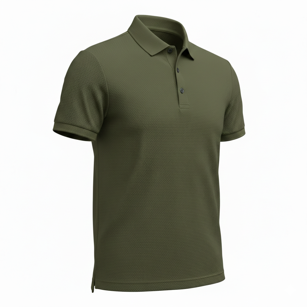 Camisa tipo polo texturizada de nylon – Secado rápido