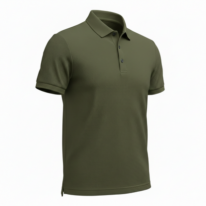 Camisa tipo polo texturizada de nylon – Secado rápido