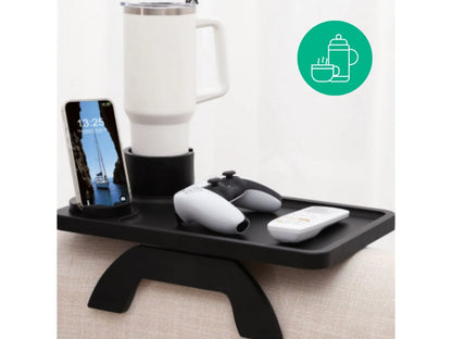 Soporte 3 en 1 para taza de sofá de bambú