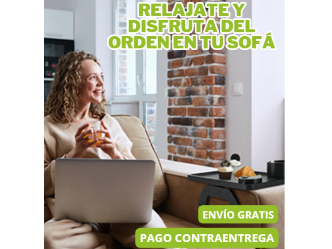 Soporte 3 en 1 para taza de sofá de bambú