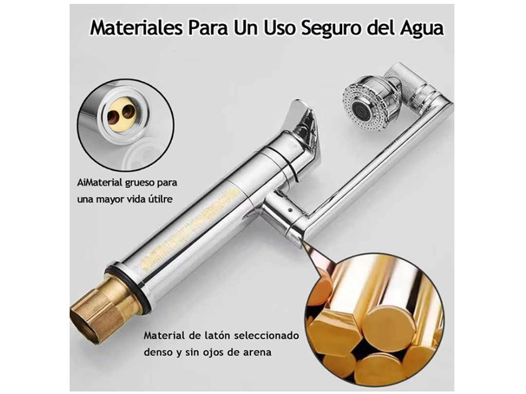 Grifo giratorio 3 en 1 para baño