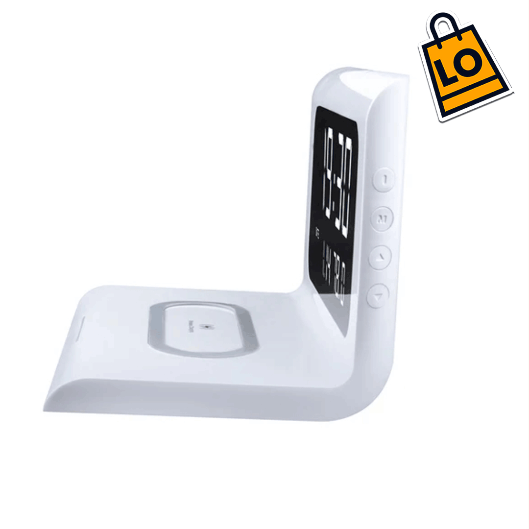 RELOJ DE MESA Y CARGADOR INALAMBRICO