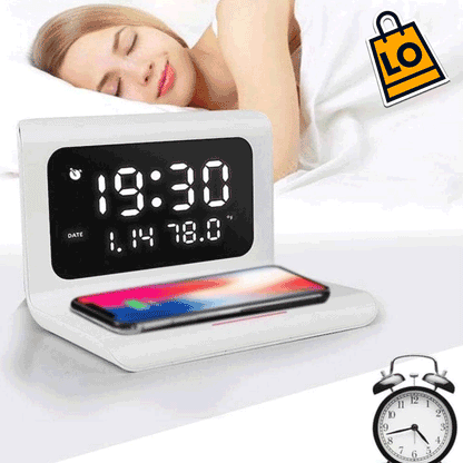 RELOJ DE MESA Y CARGADOR INALAMBRICO