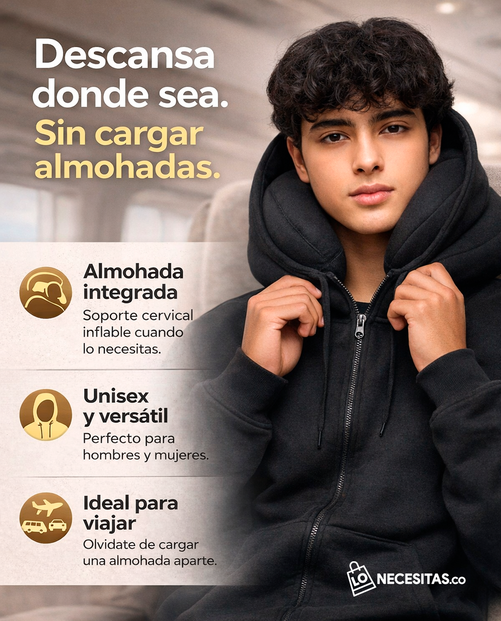 BUZO VIAJERO CON ALMOHADA