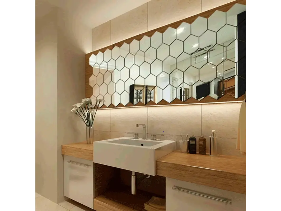 GeoEspejo® / ESPEJOS HEXAGONALES Pack x10