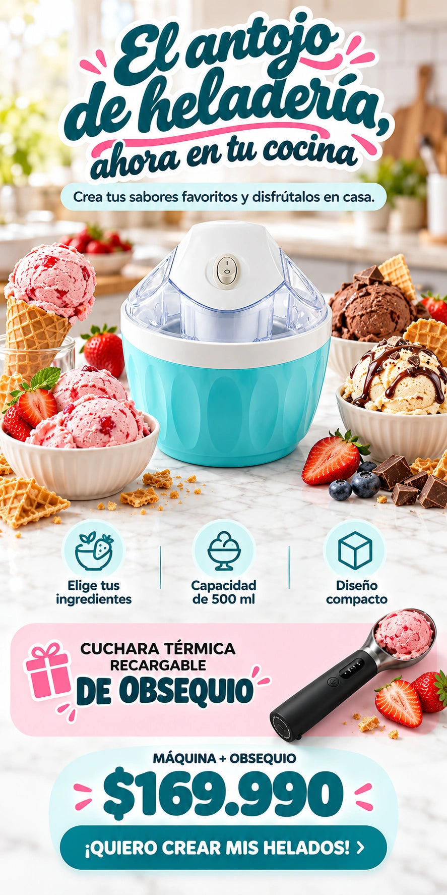 Heladito | Máquina para Hacer Helados en Casa
