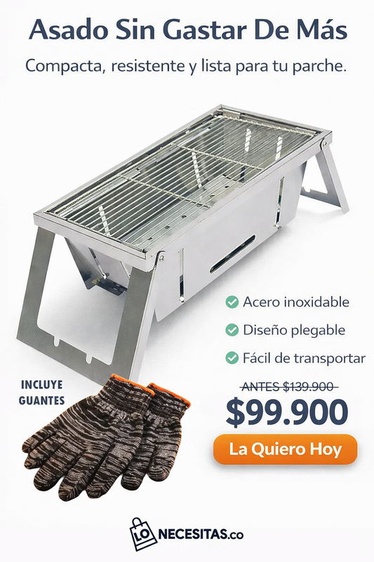 Asador portátil + guantes