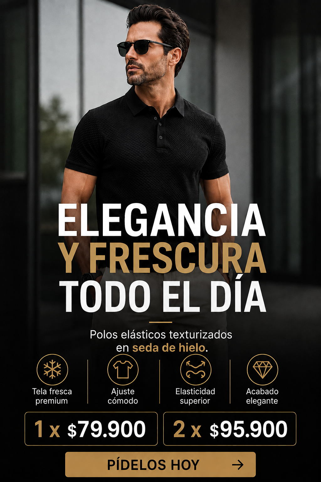 Polos elásticos de seda de hielo