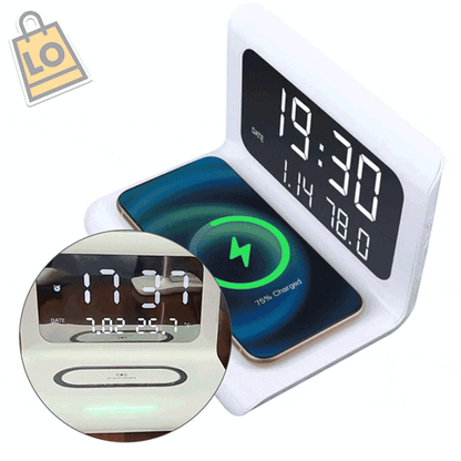 RELOJ DE MESA Y CARGADOR INALAMBRICO