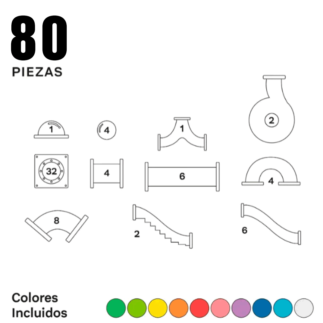 Set De Construcción Tobogán Magnético