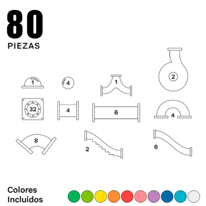 Set De Construcción Tobogán Magnético