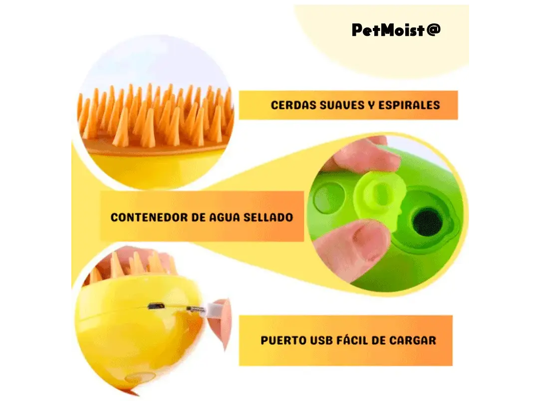 PetMoist@ / Cepillo humidificador  viral de mascotas