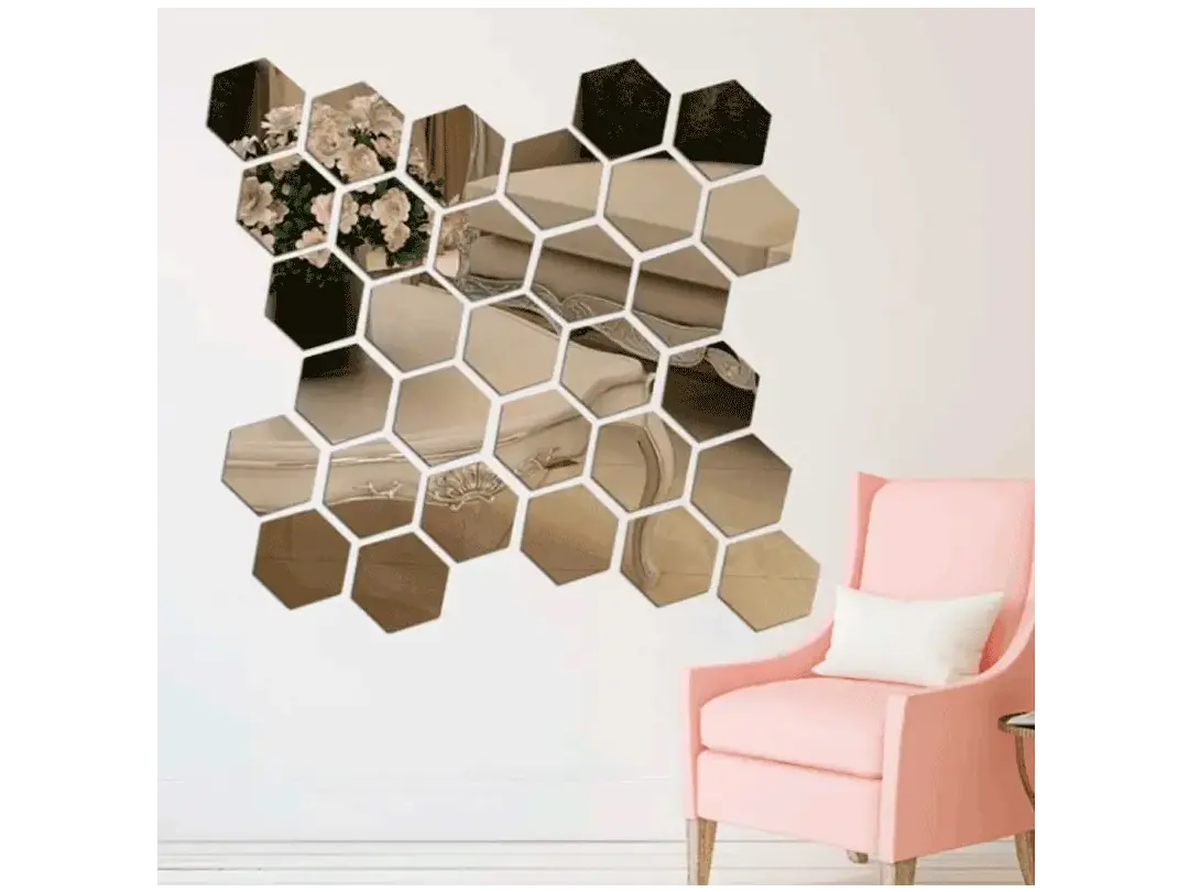 GeoEspejo® / ESPEJOS HEXAGONALES Pack x10