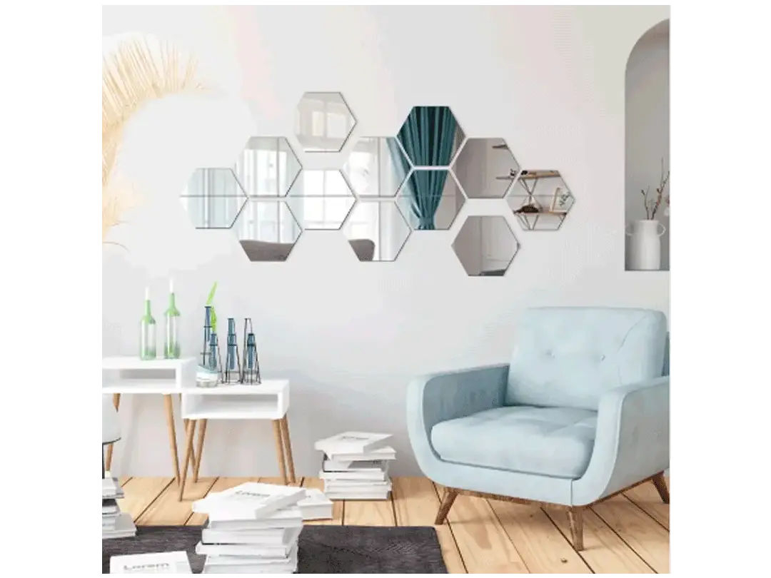Espejo hexagonales Pack x10