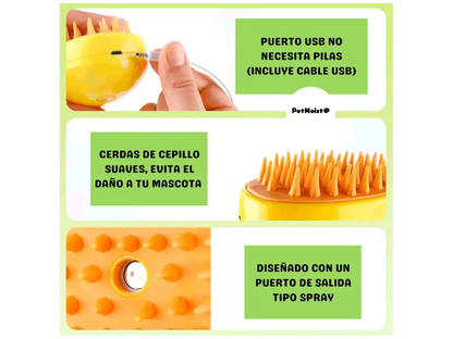 PetMoist@ / Cepillo humidificador  viral de mascotas
