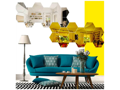 HexaView® / Espejo hexagonales decorativos Pack x10
