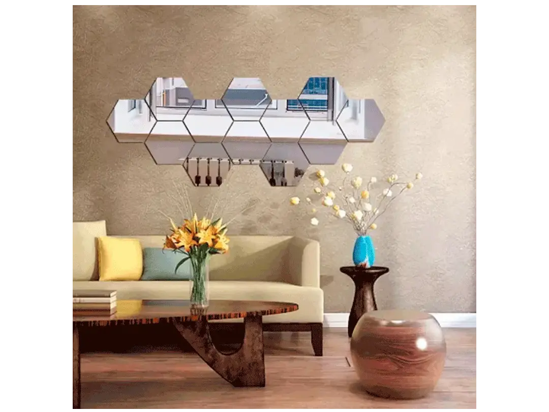 HexaView® / Espejo hexagonales decorativos Pack x10