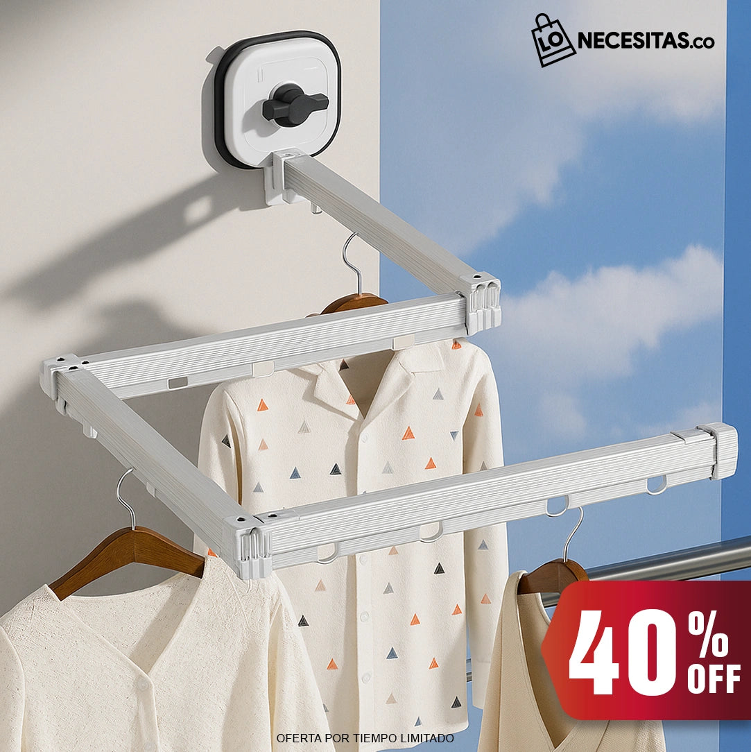 TENDEDERO PLEGABLE ULTRARESISTENTE + PACK 24 GANCHITOS