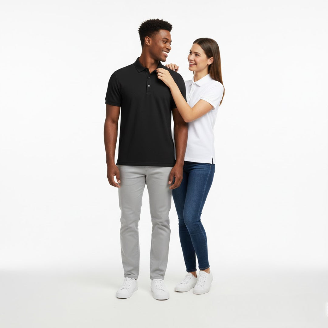 Camisa tipo polo texturizada de nylon – Secado rápido