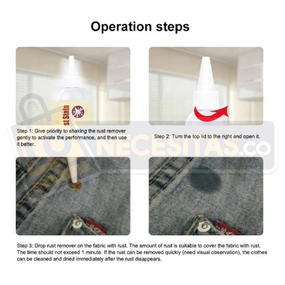 REMOVEDOR DE OXIDO EN ROPA