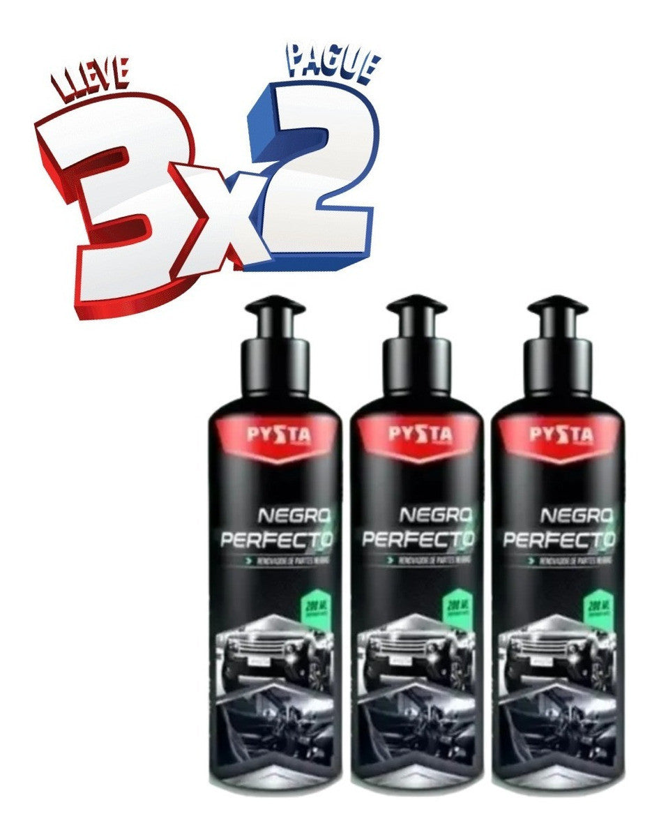 RENOVADOR DE PARTES NEGRAS Y PLASTICAS 3 UNIDADES